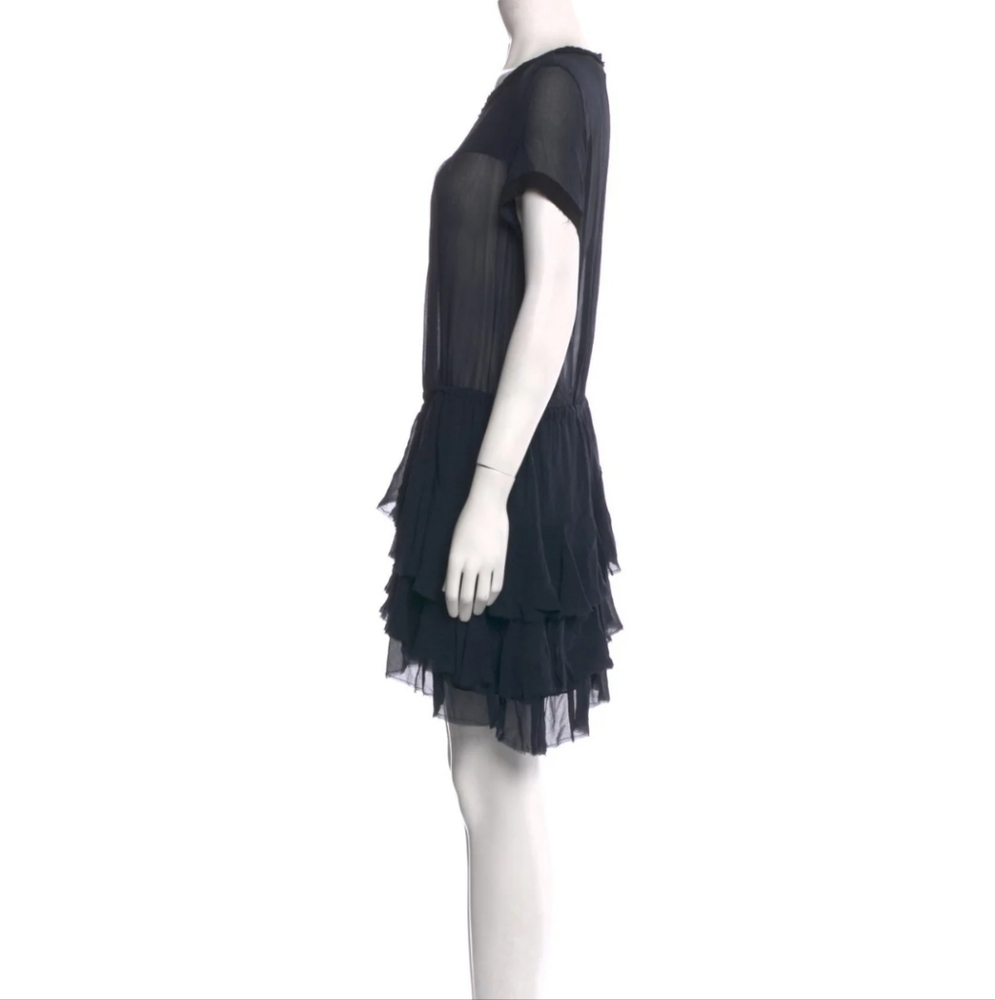 NWOT ISABEL MARANT ETOILE "Jabeth" Silk Ruffle Tier Dress - Picture 3 of 7
